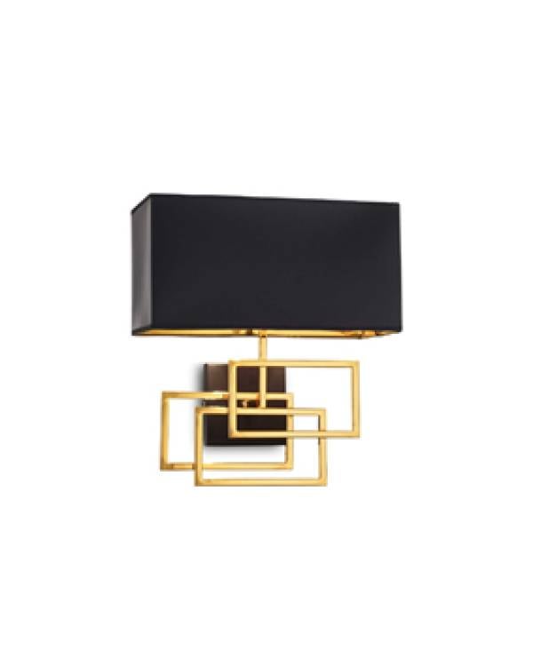 WALL LUXURY AP1 1x60W E27 BLK+GLD