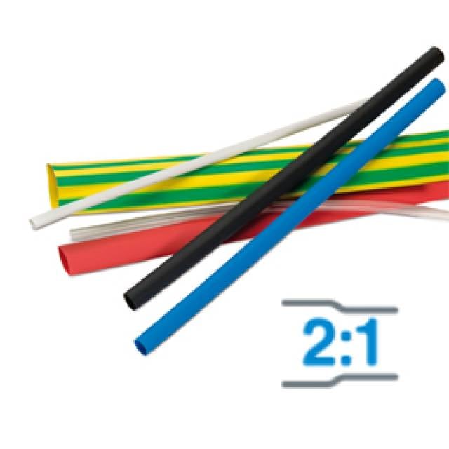 HEAT SHRINK TUBE BLK 25.4mmX1m 2:1 HAL FREE (BX10)