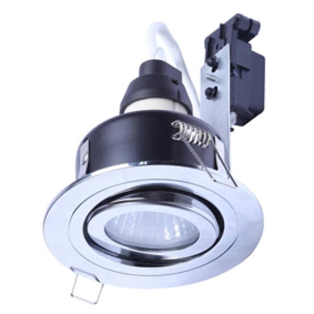 REC DOWNLIGHT ADJ RND GU10 IP65 CHR