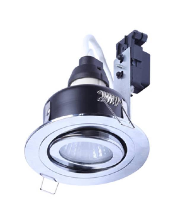 REC DOWNLIGHT ADJ RND GU10 IP65 CHR
