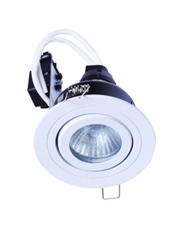 REC DOWNLIGHT ADJ RND GU10 IP65 WHT