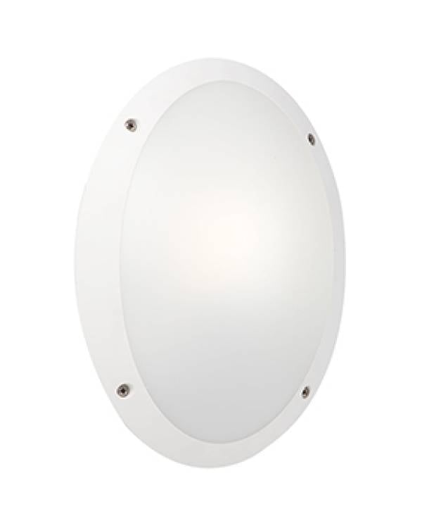 MADDI OVL B/HEAD E27 60w IP66 WHT (Bx16)