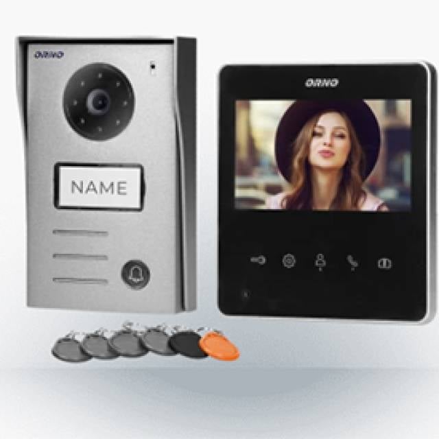 NAOS VID DOORPHONE SET 2 WIRE 4.3" BLK