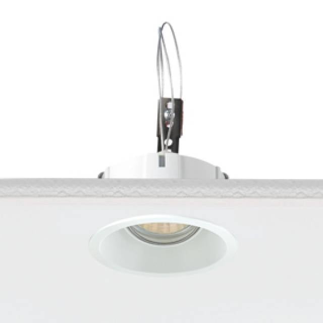 REC DOWNLIGHT ROUND TAPPO ADJ GU10 230V 50W WHT