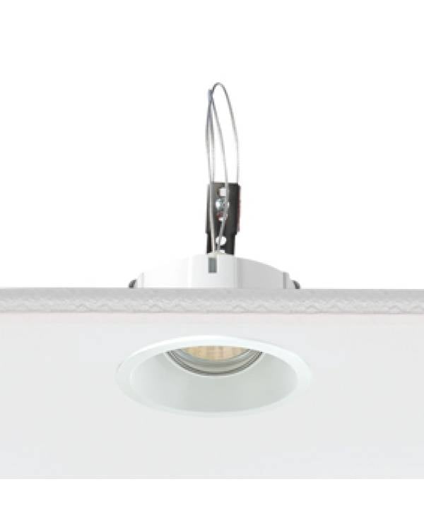 REC DOWNLIGHT ROUND TAPPO ADJ GU10 230V 50W WHT