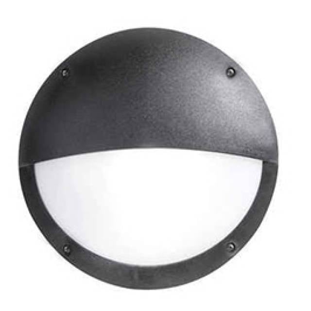 LUCIA-EL RND B/HEAD E27 60w IP66 BLK (Bx16)