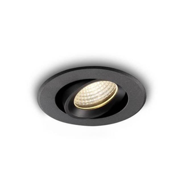 REC DOWNLIGHT RND ADJ GU10 BLK