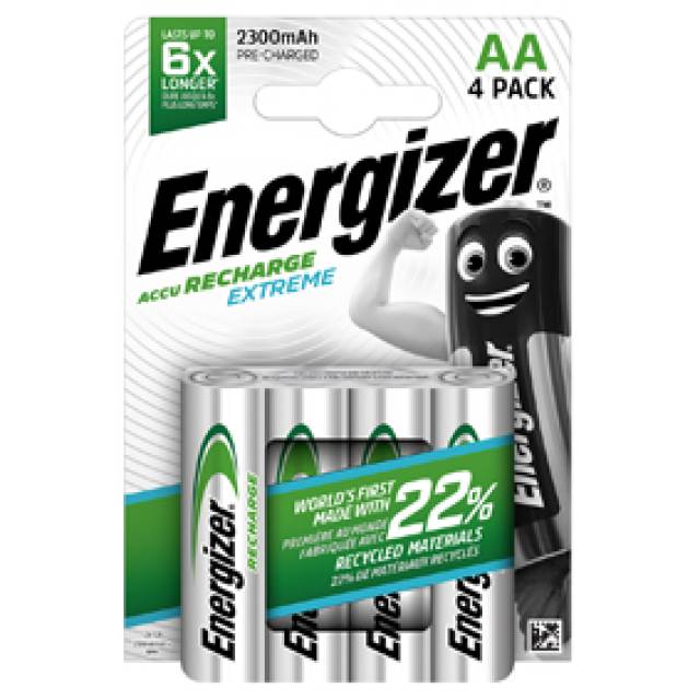 AA RECH 2300mAH 1.2V ENERGIZER BATTERY (Px4)