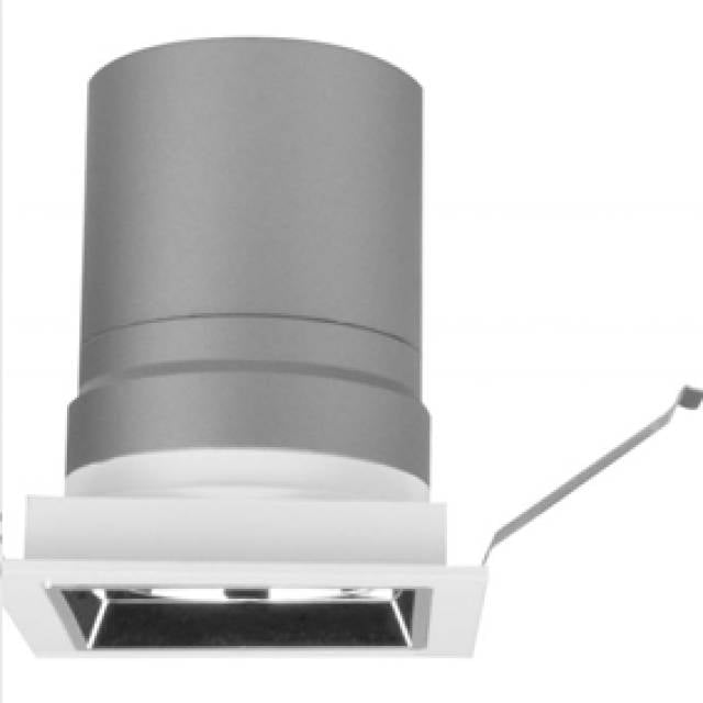 REC DOWNLIGHT LED SQ ADJ 10w 36dg 3000K WHT