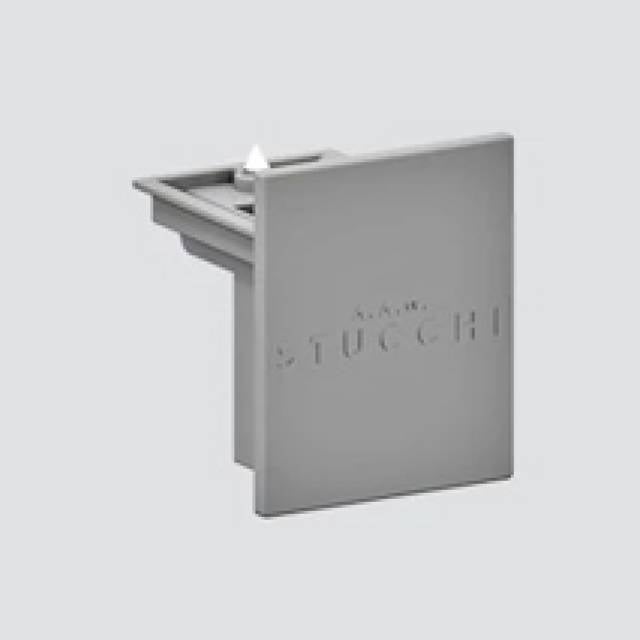 WHITE END CAP for TRACK w/LOCKING SCREW