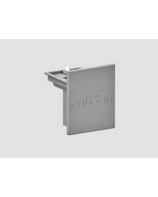 WHITE END CAP for TRACK w/LOCKING SCREW