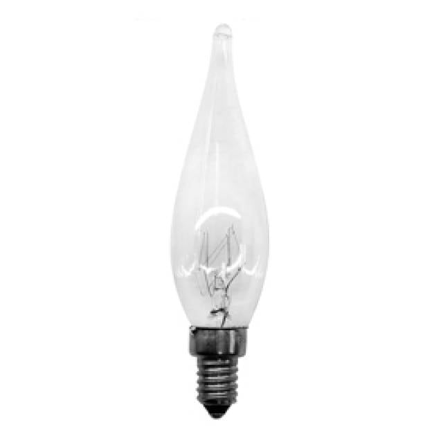 230V BENT TIP CANDLE CLEAR E10 15W