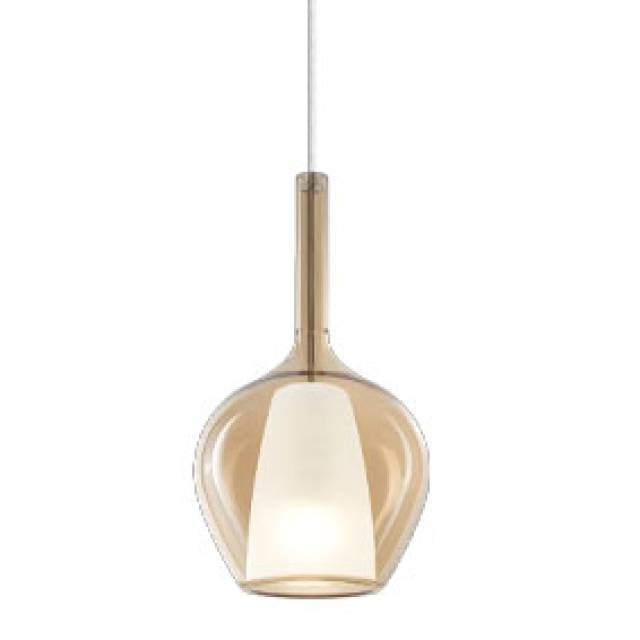 PEND KALIQUE E27 MAX 1x42W AMBER GLASS