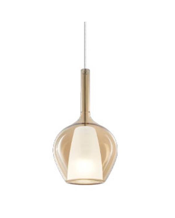 PEND KALIQUE E27 MAX 1x42W AMBER GLASS