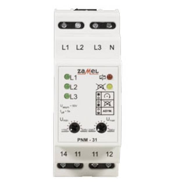 DIN 3P OVER & UNDER VOLT RELAY ADJ PNM-31 (Bx8)