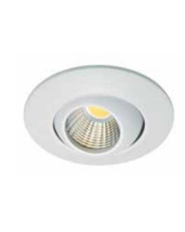 REC DOWNLIGHTER ROUND LED COB ADJ 3000K 3W WHT
