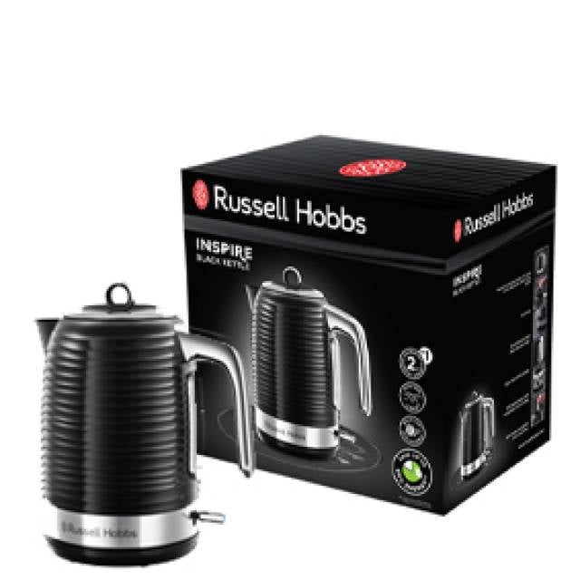 RH INSPIRE  CORDLESS JUG Kettle 1.7L 3Kw BLK