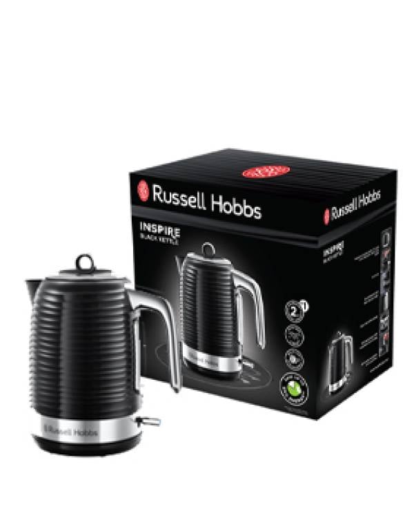 RH INSPIRE  CORDLESS JUG Kettle 1.7L 3Kw BLK