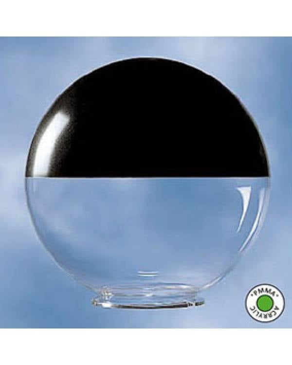 PMMA GLOBE TRANS/BLK 250MM BC NECK