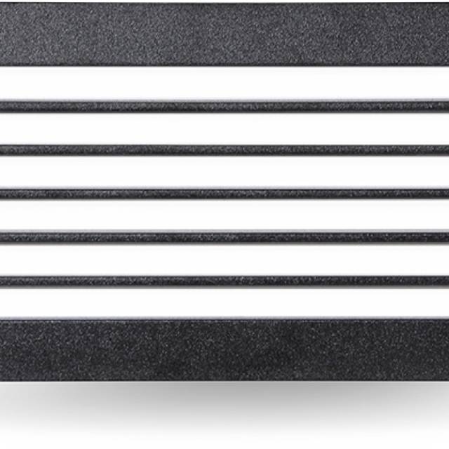 LETI 300 GL RECT HORZ GRD E27 BLK (Bx24)