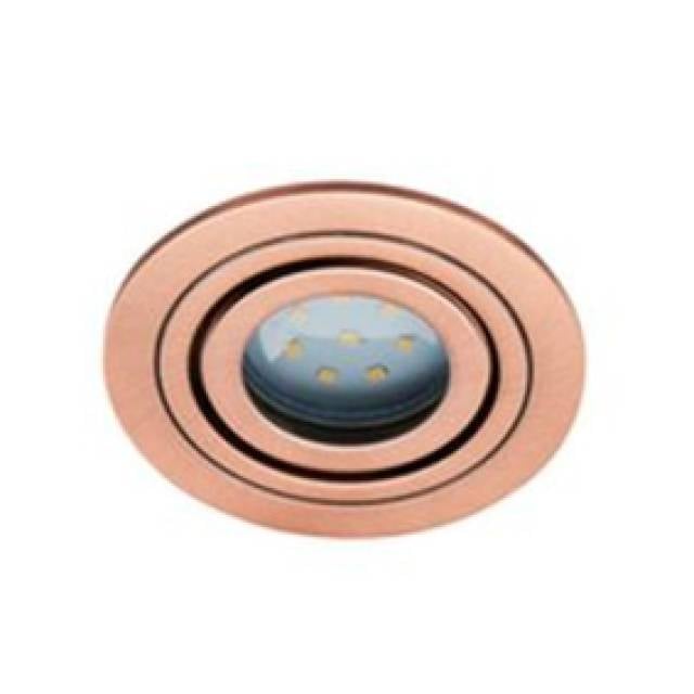 REC DOWNLIGHT ADJ RND GU10 IP65 BRUSHED COPPER