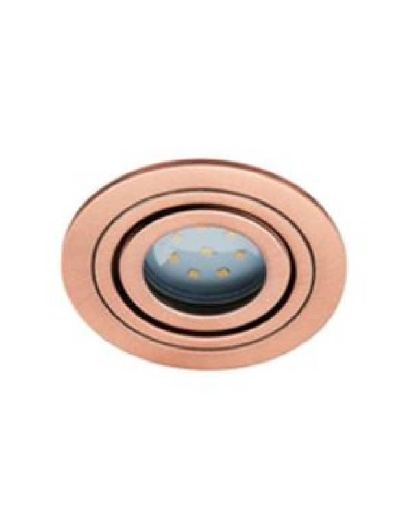 REC DOWNLIGHT ADJ RND GU10 IP65 BRUSHED COPPER
