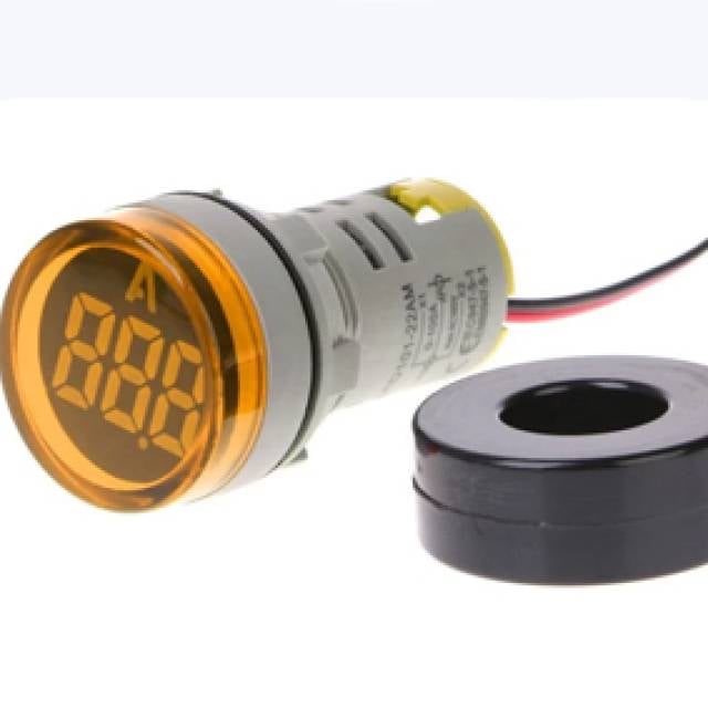 IND.TYPE AMPEREMETER 0-100A 50-265VAC  YELLOW