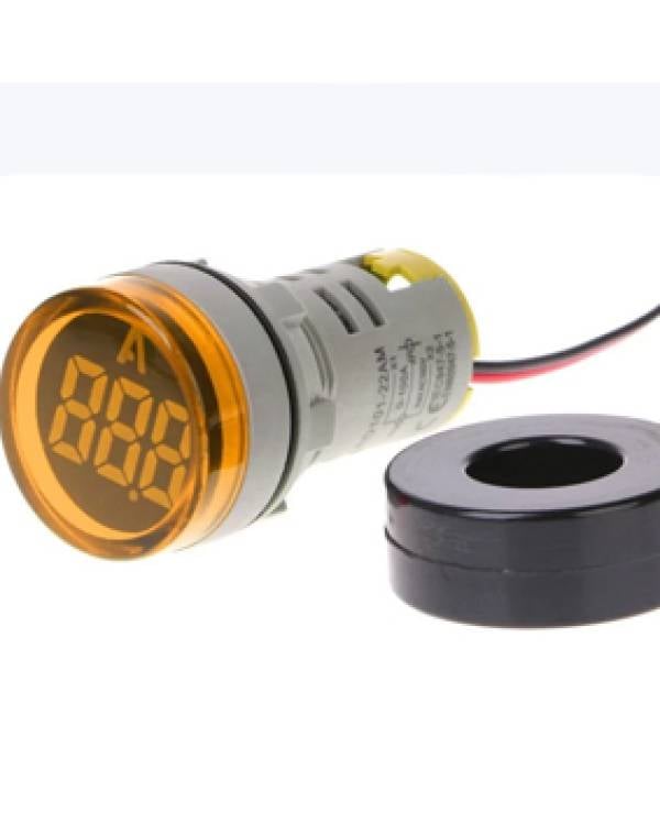 IND.TYPE AMPEREMETER 0-100A 50-265VAC  YELLOW