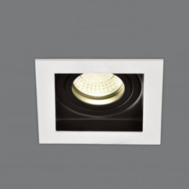 REC DOWNLIGHT SQR SAN 1xGU10 100mm WHITE