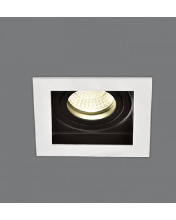 REC DOWNLIGHT SQR SAN 1xGU10 100mm WHITE