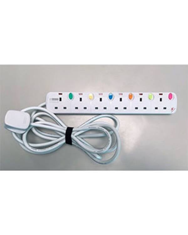 ABB EXT SKT 6G 13A FSD +NEON 3MT+SURGE WHT F10+1)