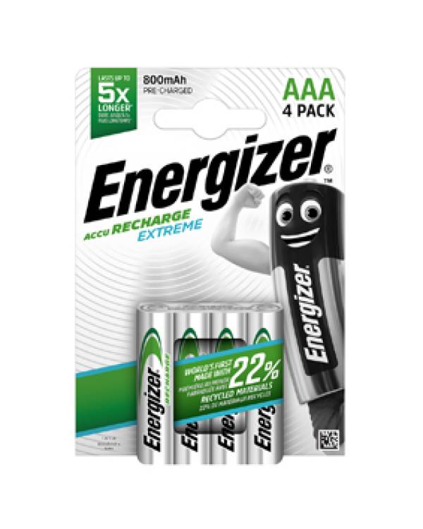 AAA RECH 800mAH 1.2V ENERGIZER BATTERY (Px4)