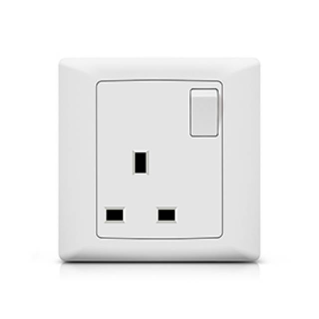 FOXGLO EB WHITE SW SOCKET 1G 13A SP (Bx100)