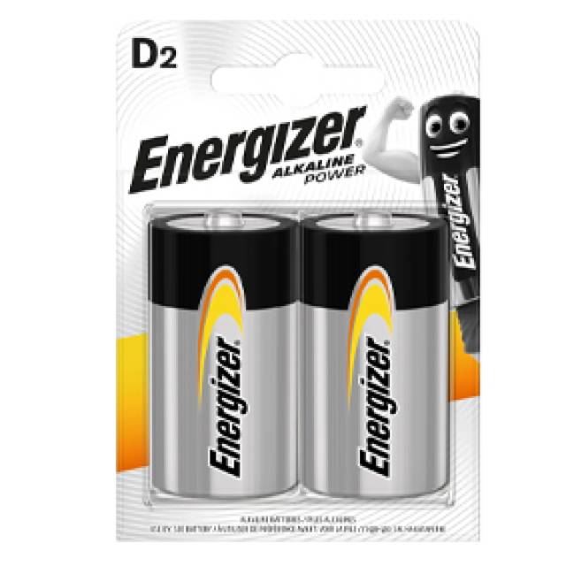 LR20/D ALKALINE 1.5V ENERGIZER BATTERY (Px2)