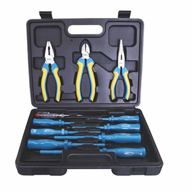 SCREWDRIVER+PLIER TOOL KIT x 11PCS