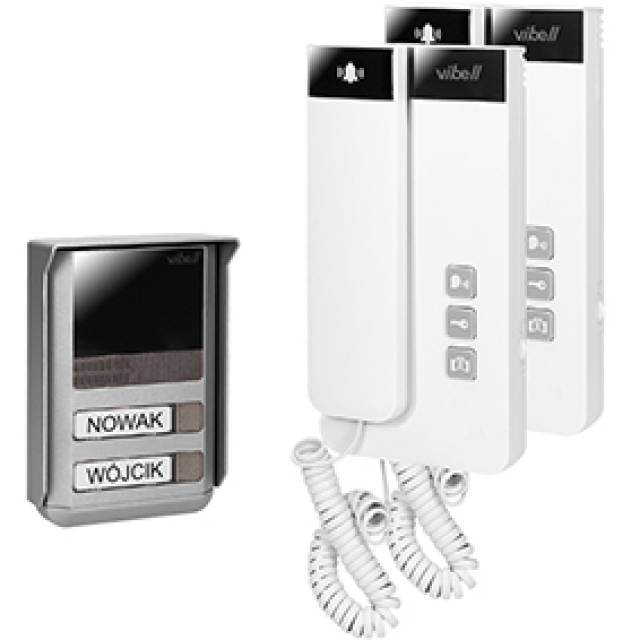 2 WIRE DOORPHONE SURF SET SALEM WHT X 2