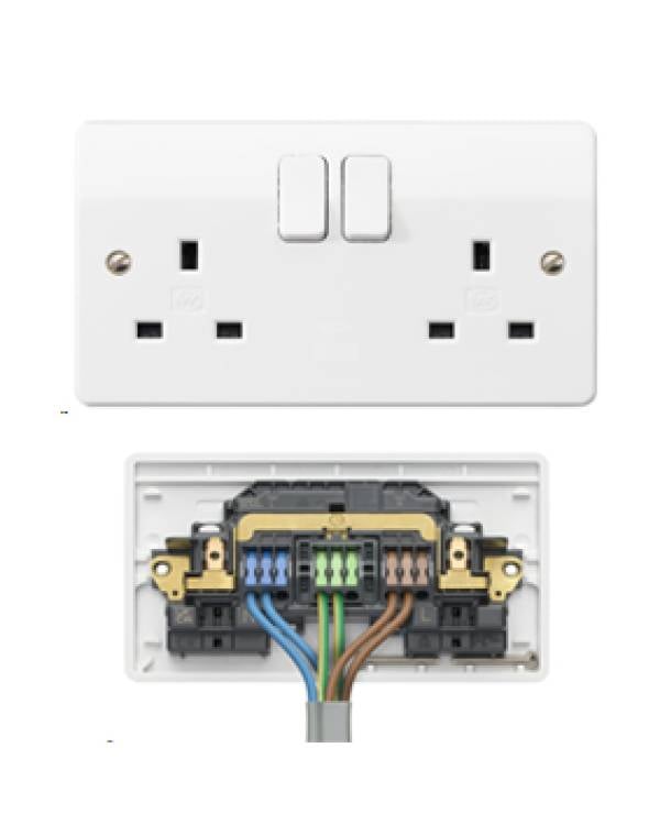 SW SOCKET 2G 13A DP LOGIC RAPID FIX