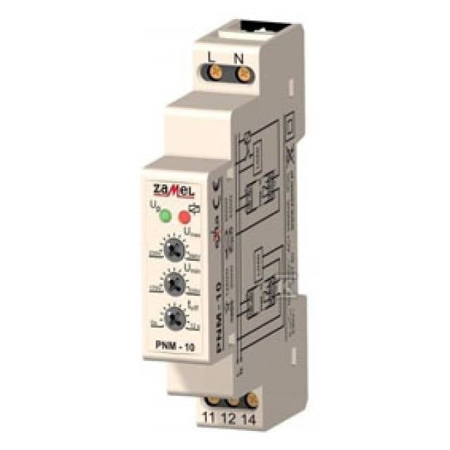 DIN 1MOD OVER & UND VOLT RELAY  ADJ PNM-10 (Bx15)