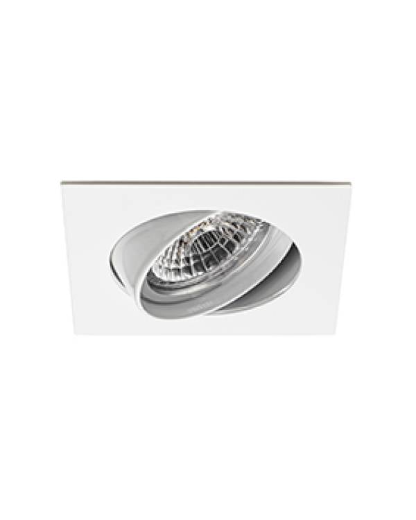 REC DOWNLIGHTER SQR ADJ GU10 230V WHT
