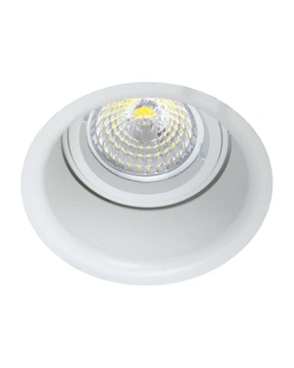 REC DOWNLIGHT RND ADJ GU10 230V WHT w/deep lamp