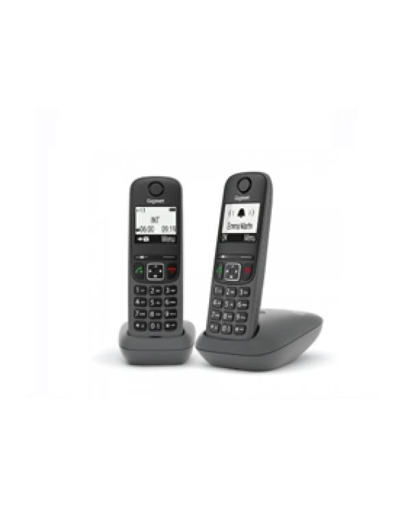 CORDLESS TELEPHONE AS490 BLK TWIN H/FREE (Bx1)