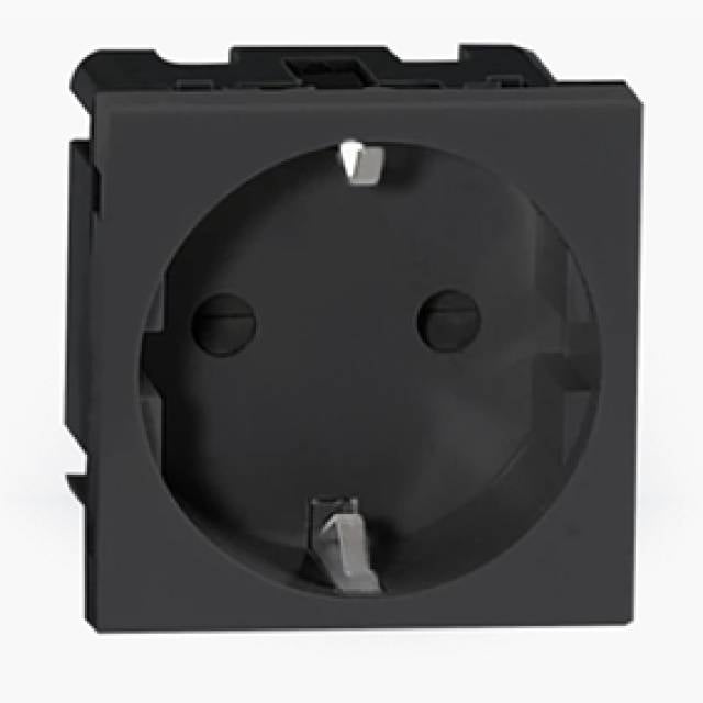 NOEN SCHUKO SOCKET MODULE 45x45mm BLK