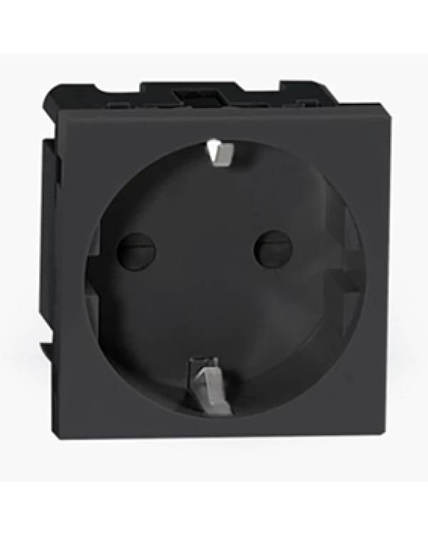 NOEN SCHUKO SOCKET MODULE 45x45mm BLK