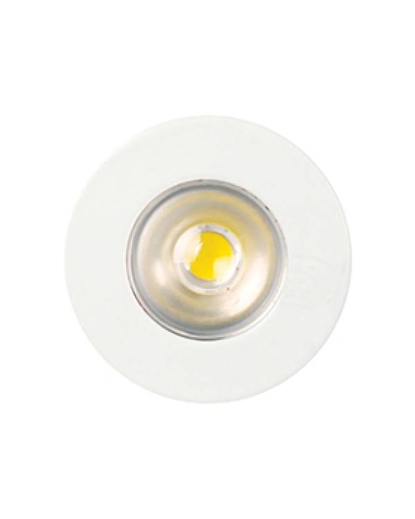 REC DOWNLIGHT ROUND LED COB FXD 3000K 1W WHT IP20