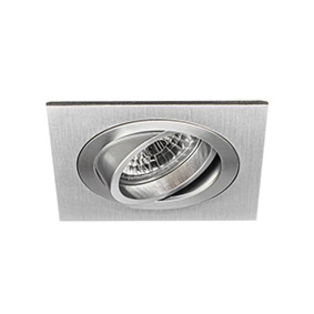 REC DOWNLIGHT SQR ADJ  SS  IP20