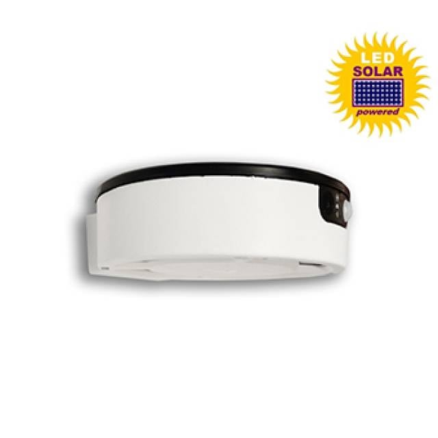 FORTUNATO SOLAR LED SENSOR WALL CCT WHT (Bx12)