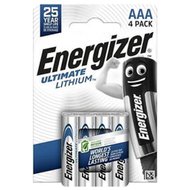 AAA LITHIUM 1.5V ENERGIZER BATTERY (Px4)