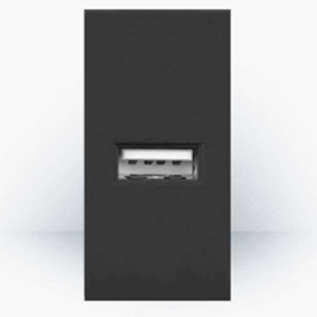 NOEN USB A SINGLE PORT MODULE BLK