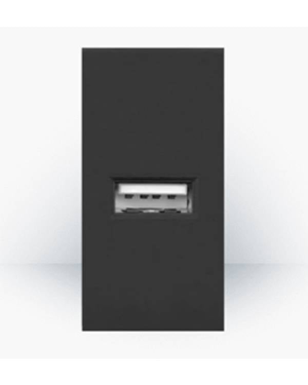 NOEN USB A SINGLE PORT MODULE BLK