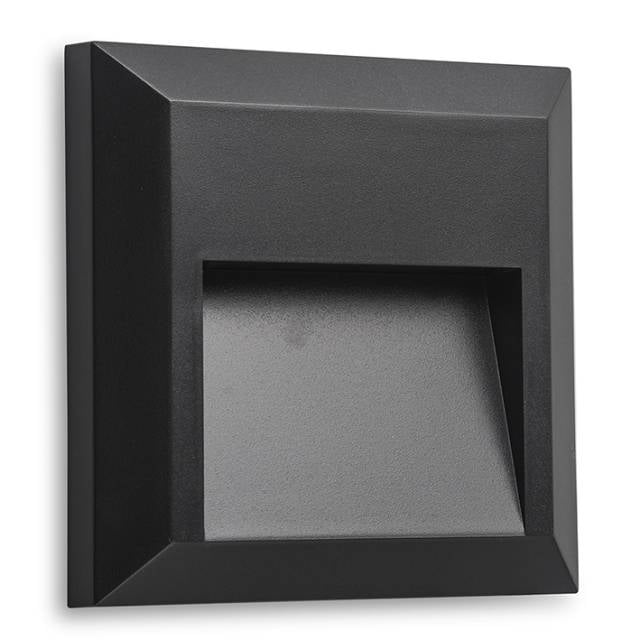 LED ASSY SURF SQ 1W 230V IP65 3000K BLK (Bx20)